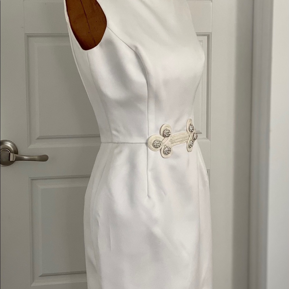 En Francais Huey Waltzer White Dress US 2